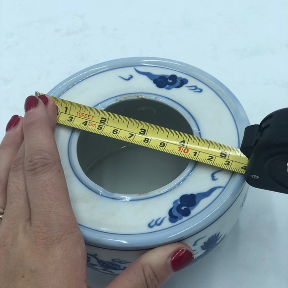 Blue & White Ceramic Planter - Picture 3 of 7